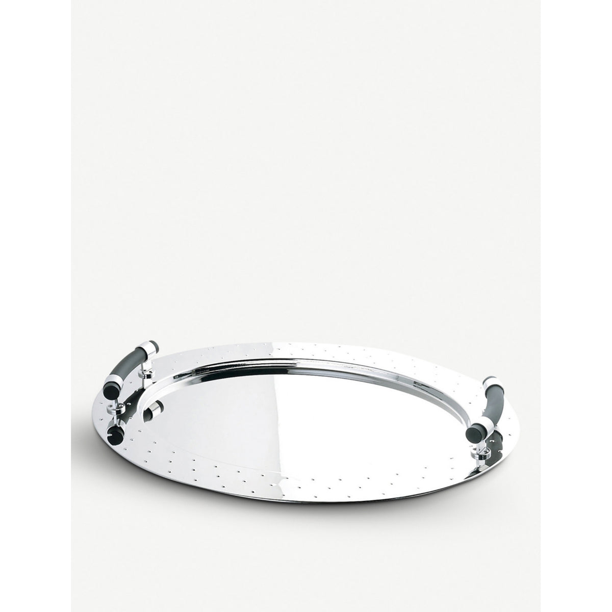 Alessi oval tray with black handles 58cm, imported from the UK