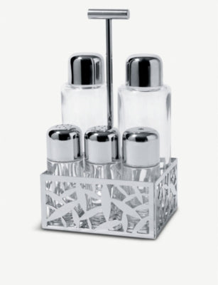 Alessi 5 piece condiment set CACTUS! 21.6cm - British product