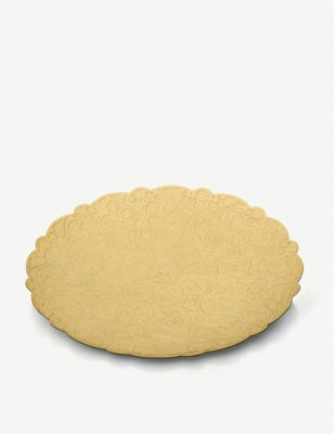 Alessi round tray 24-carat gold-plated 35cm - British product