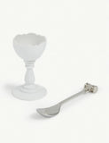 Alessi dressed egg cup with stainless steel spoon 8.2cm, UK version