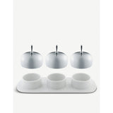 Alessi jam tray in dressed porcelain and stainless steel - British product