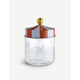 Alessi Circus glass jar 16cm with hermetic lid (British brand)