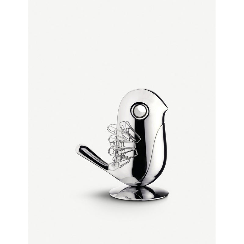 Alessi Chip paper clip holder chrome 9.5cm x 10.5cm (British brand)
