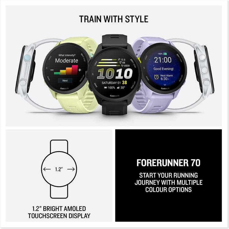 Garmin Forerunner 70 GPS running smart watch Black - British product