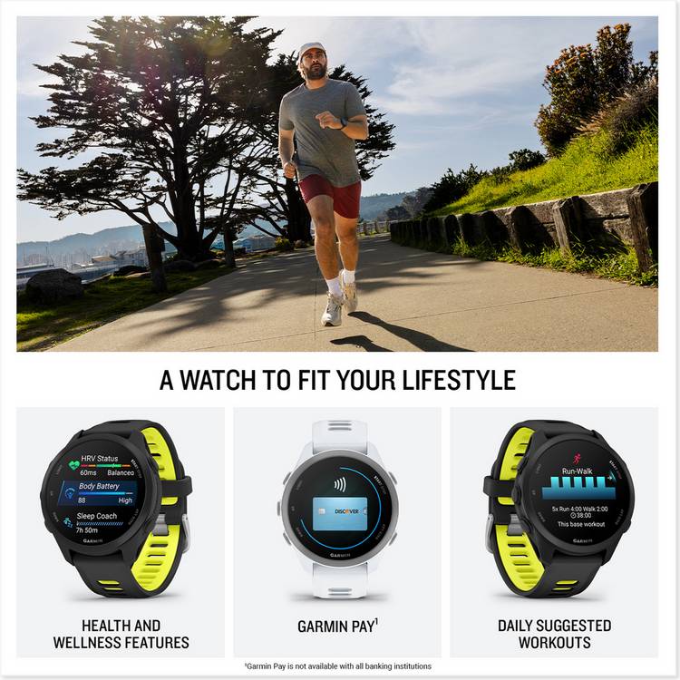 Garmin Forerunner 170 GPS running smartwatch Whitestone Cloud Blue - British product