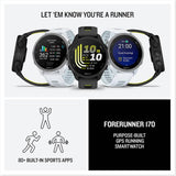 Garmin Forerunner 170 GPS running smartwatch Whitestone Cloud Blue - British product