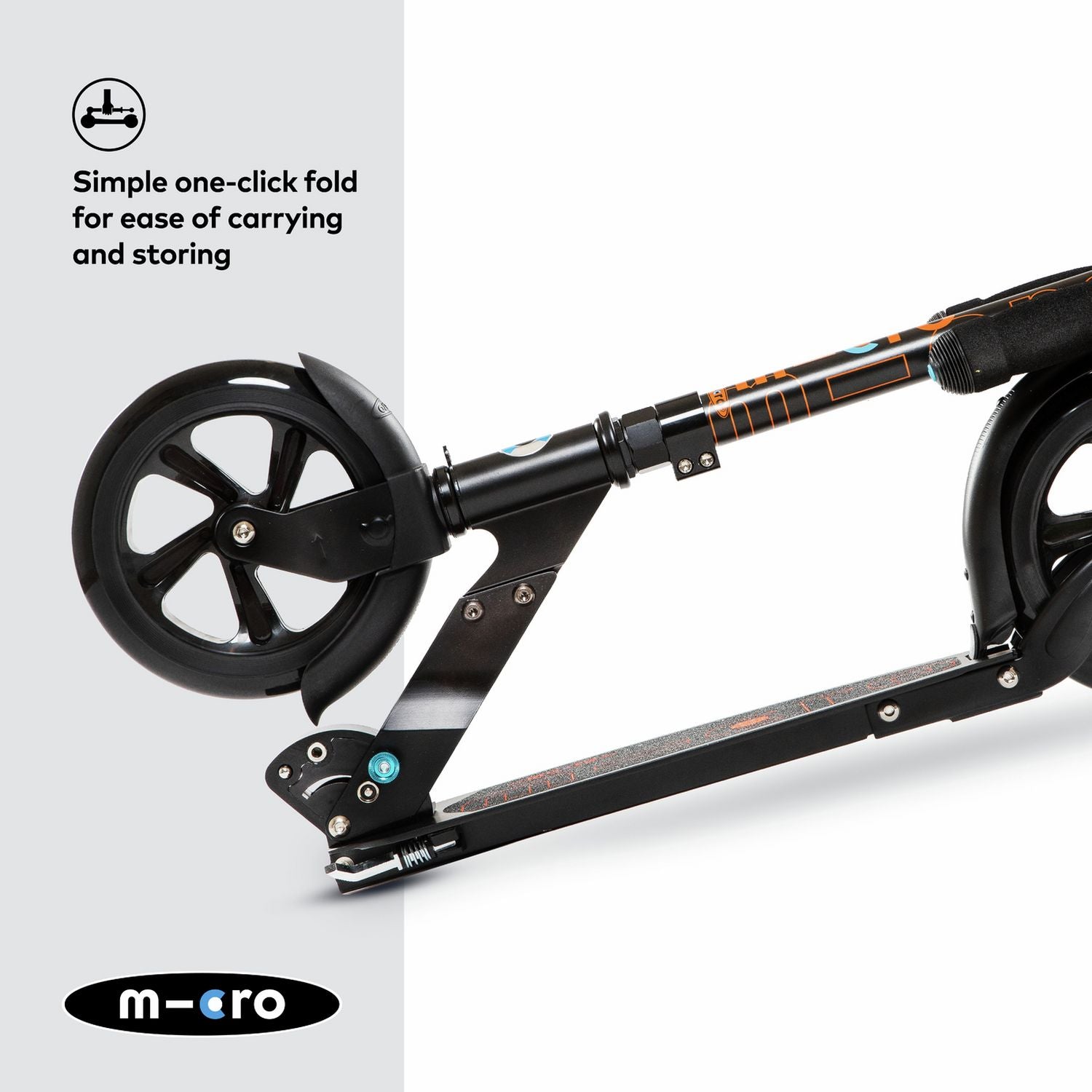 Micro Scooters Classic Foldable scooter black - British product