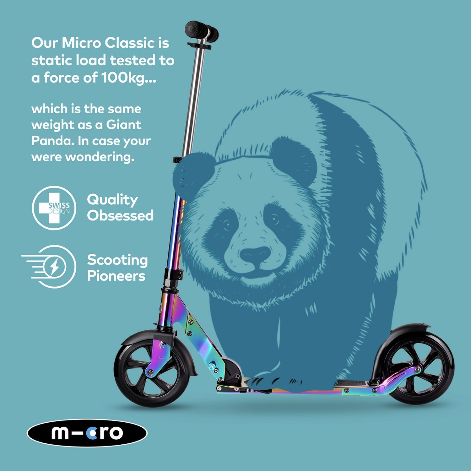 Micro Scooters Classic foldable scooter Neochrome - British product