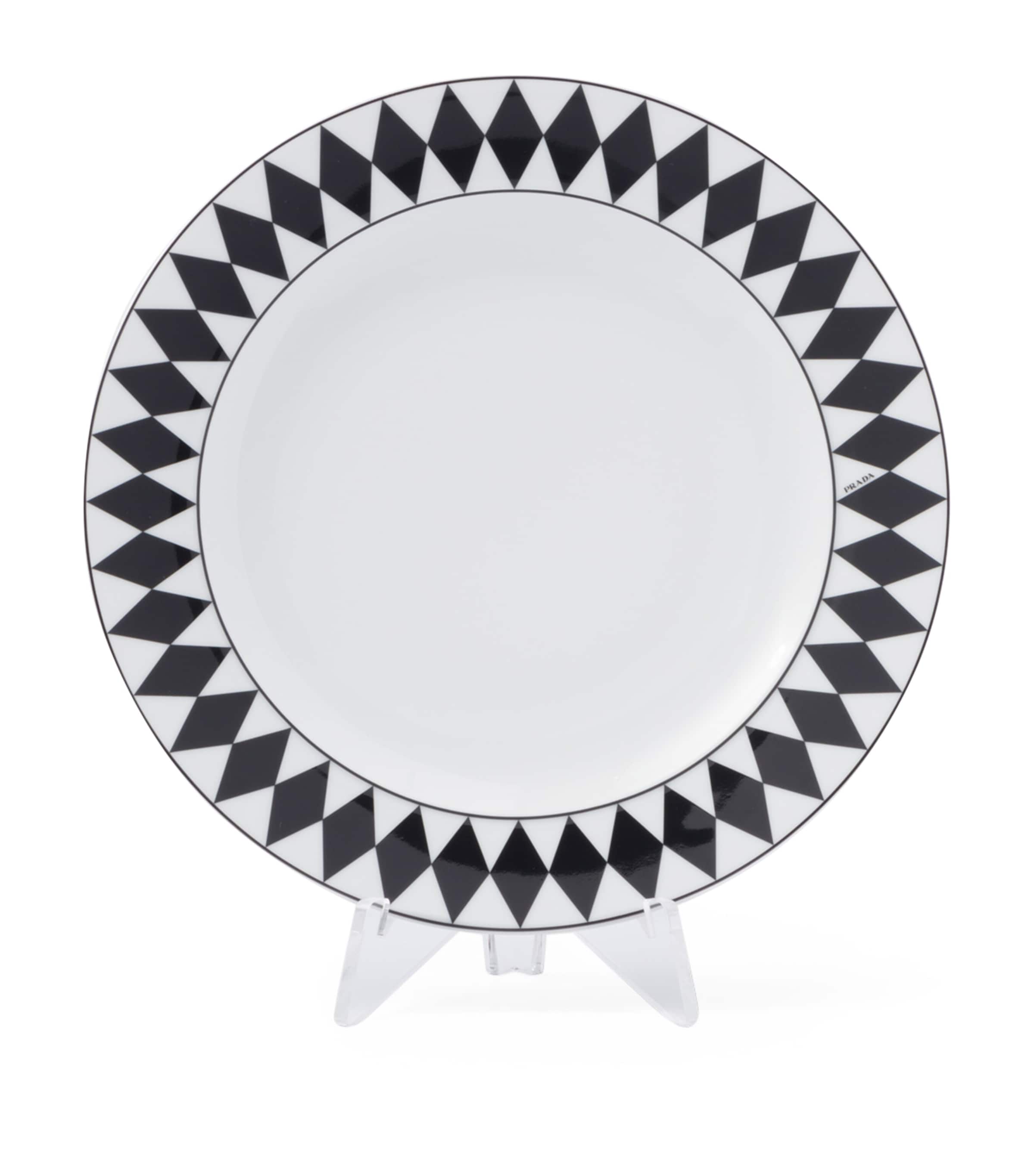 Prada chequerboard dinner plates 25cm, imported from the UK