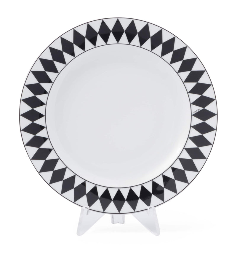 Prada chequerboard dinner plates 25cm, imported from the UK