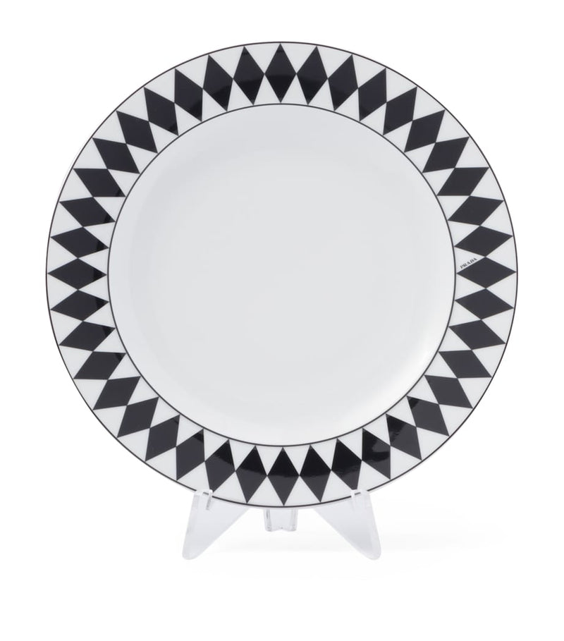 Prada chequerboard dinner plates 25cm, imported from the UK