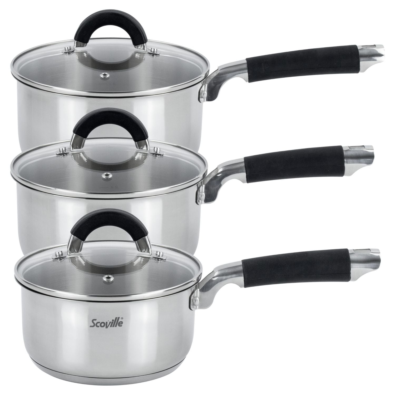 Scoville Steellux 5-piece pan set, UK version