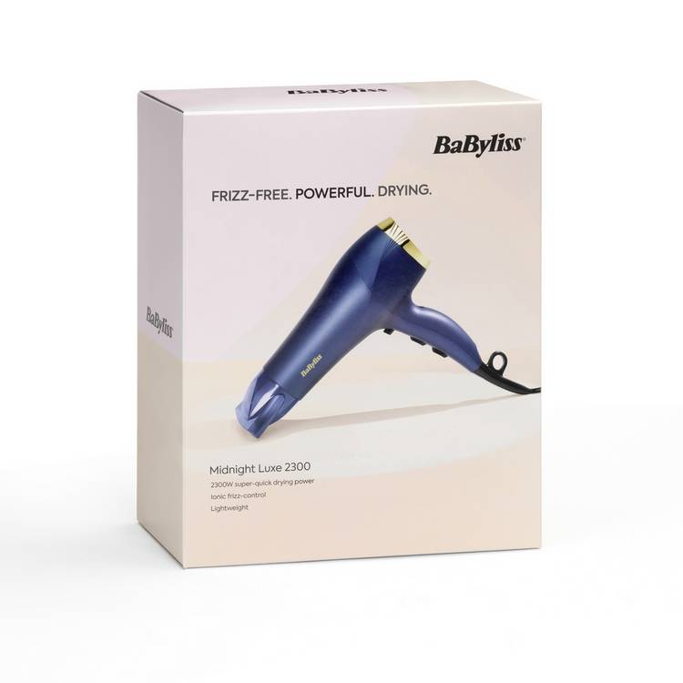 BaByliss Midnight Luxe 2300 hair dryer (British brand)