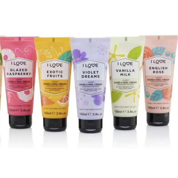 I Love English Rose Scented Hand &amp; Nail Cream 100ml