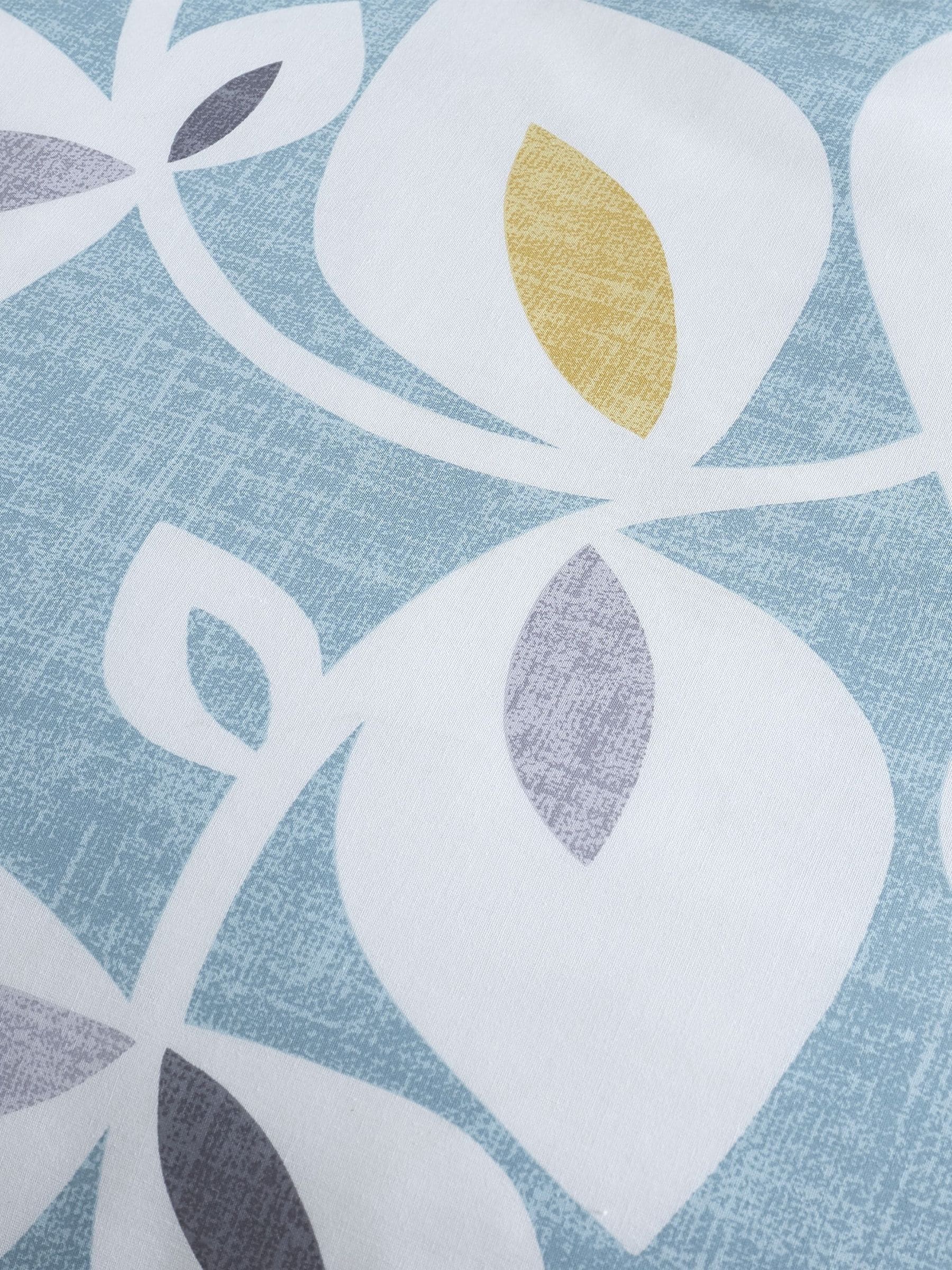Catherine Lansfield Teal Blue Inga Leaf Duvet Cover and Pillowcase Set