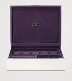 WOLF silver-plated watch and jewellery storage box with removable trays, 25x32x9cm (British brand)