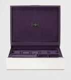 WOLF silver-plated watch and jewellery storage box with removable trays, 25x32x9cm (British brand)