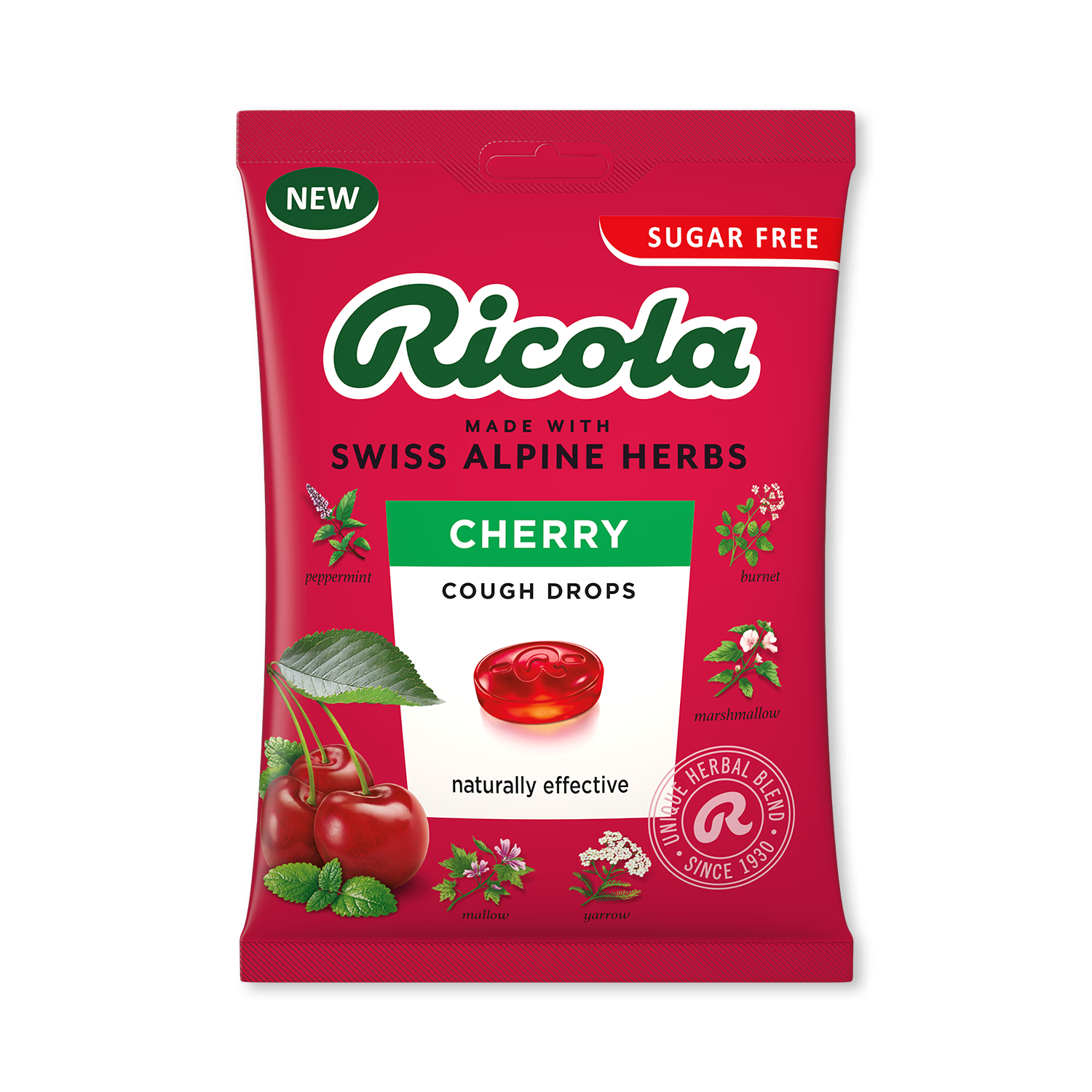 Ricola cough drops cherry flavour 70g (British brand)