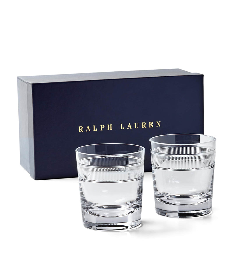 Ralph Lauren Langley old-fashioned glasses set of 2, imported from the UK