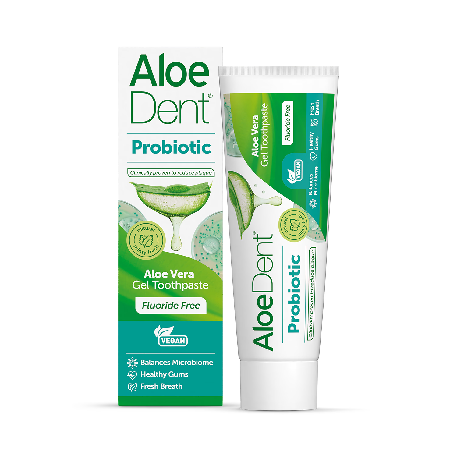 Aloe Dent Probiotic Toothpaste Fluoride Free 75ml - British product