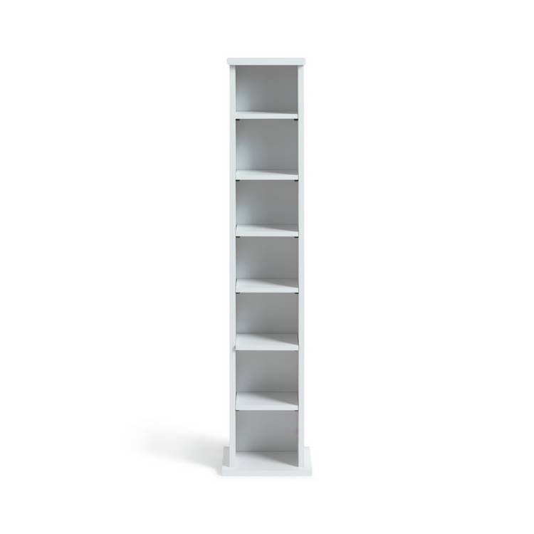 Argos Home media storage tower white wood effect - British product