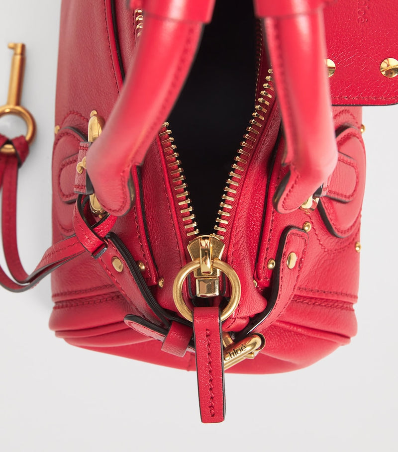 Chloé small leather Paddington top-handle bag, imported from the UK