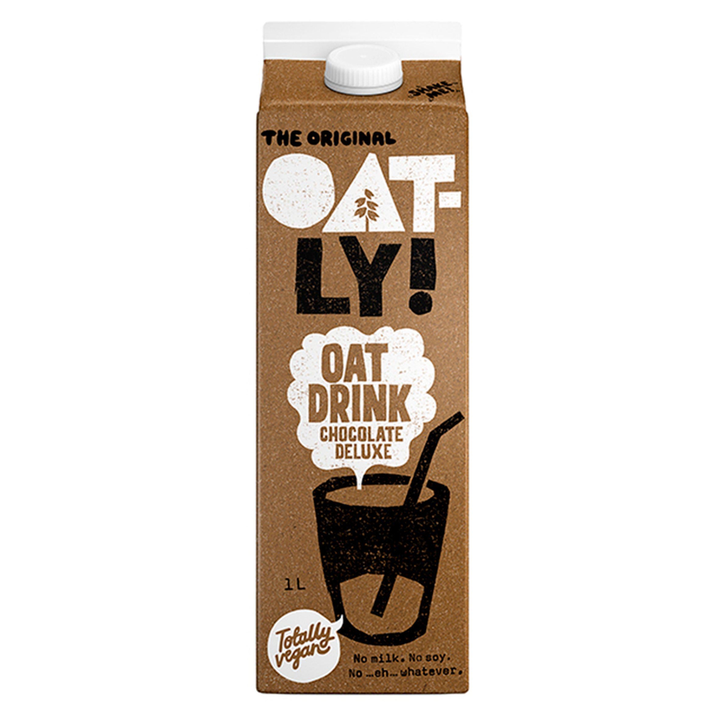 Oatly Oat Drink Chocolate Deluxe Chilled 1L GOODS Sainsburys   