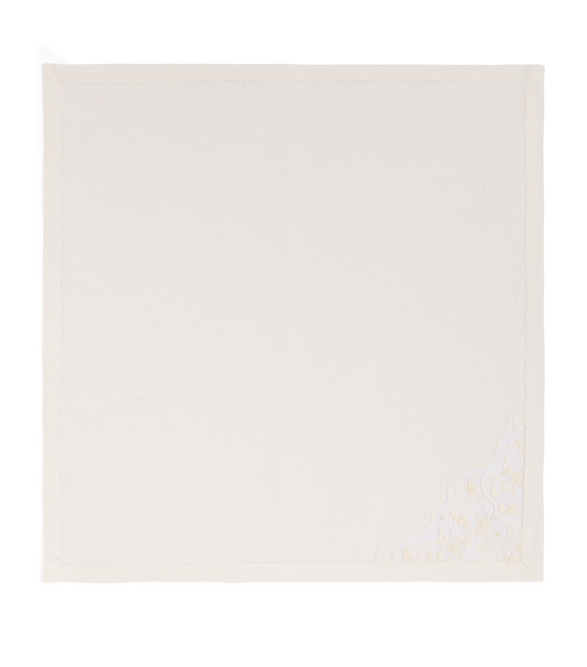 Dea linen lace-trim elite napkin 45cm x 45cm - British product
