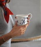 Royal Copenhagen Fluted Alphabet Porcelain Mug, imported from the UK