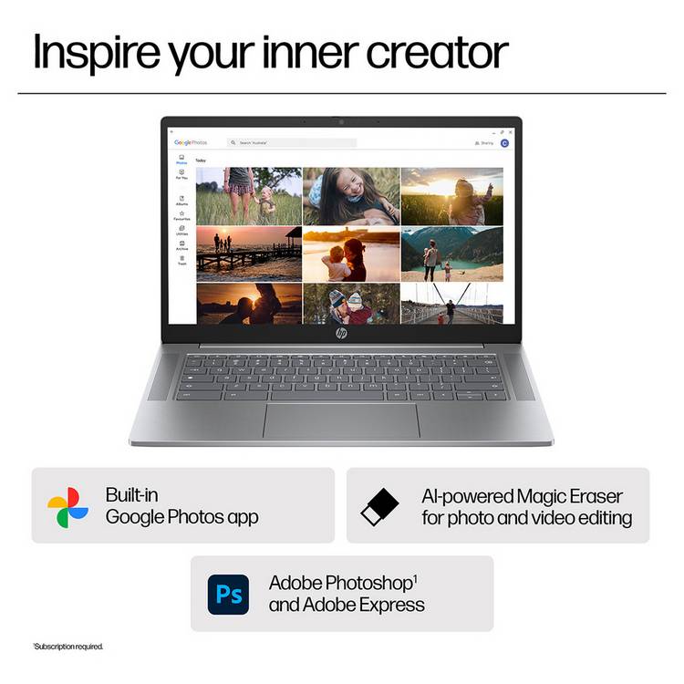 HP Chromebook Plus 14-inch, UK version