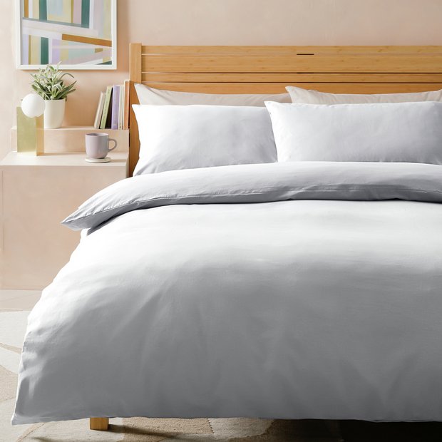 Habitat stonewashed cotton white single bedding set (British brand)