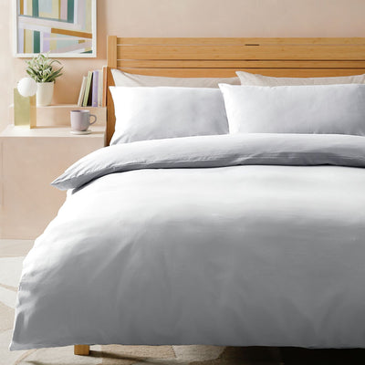 Argos Habitat Stonewashed Cotton Plain White Bedding Set - Single- Buy online at McGrocer
