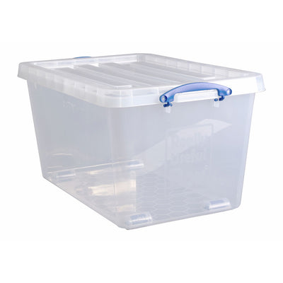 Argos Really Useful 2 Pack 83.5L Wheeled Plastic Storage Boxes - Clear- Buy online at McGrocer