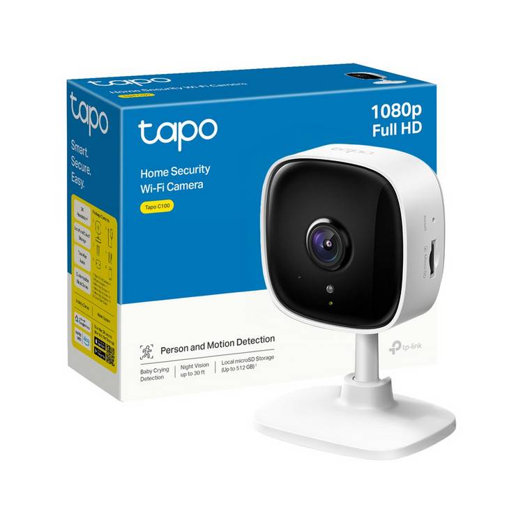 TP-Link Tapo C100 1080p indoor security camera, UK version
