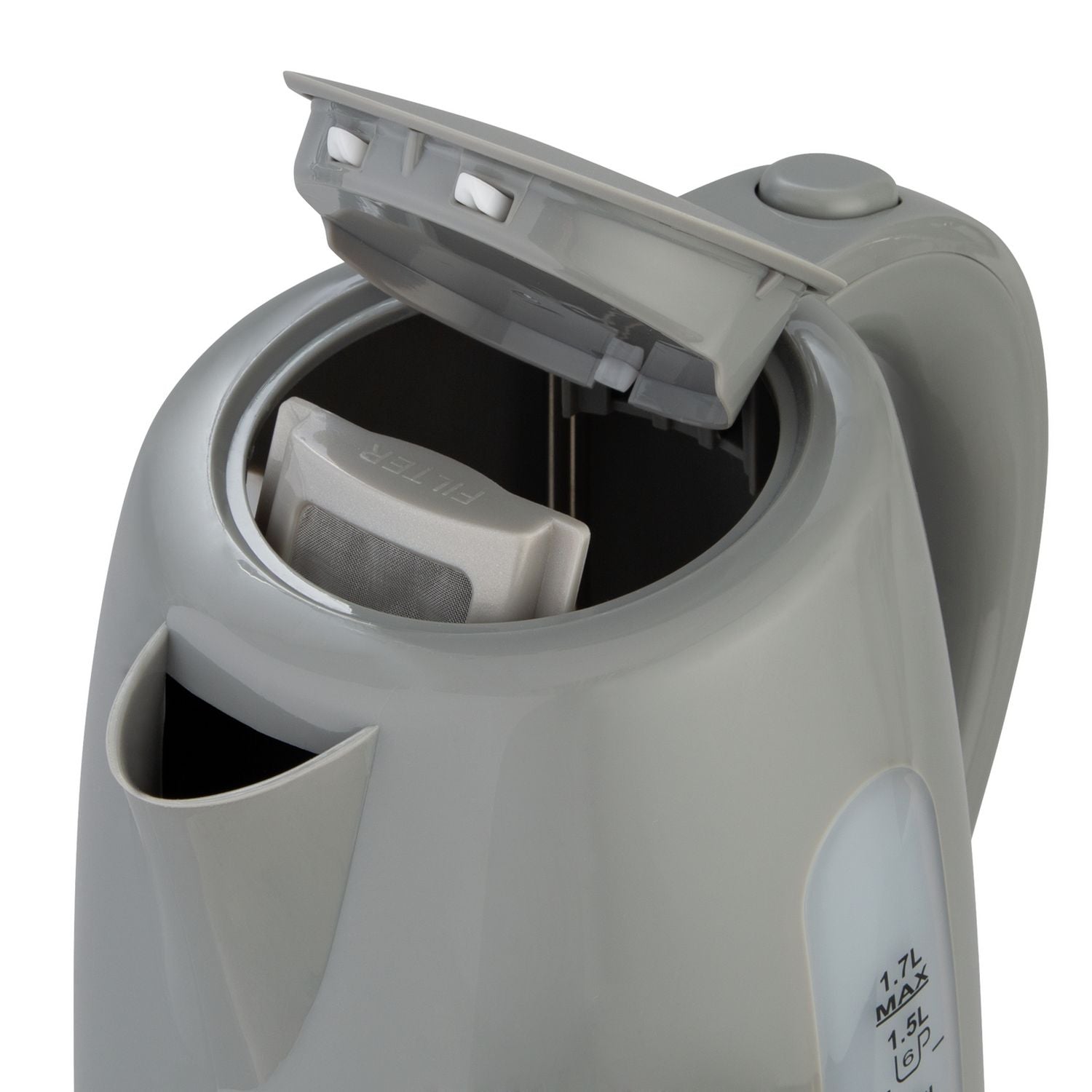 Cookworks plastic illuminated kettle 1.7 litre grey, UK version