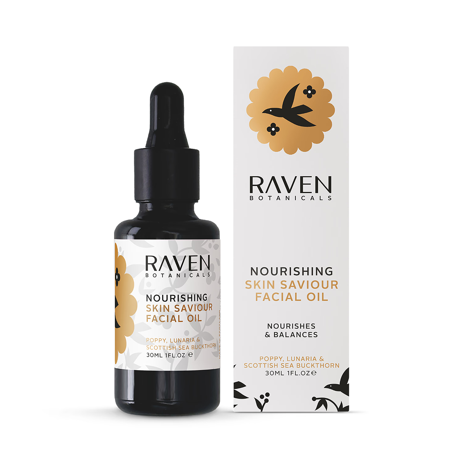 Raven Botanicals Skin Saviour facial oil 30ml - British product