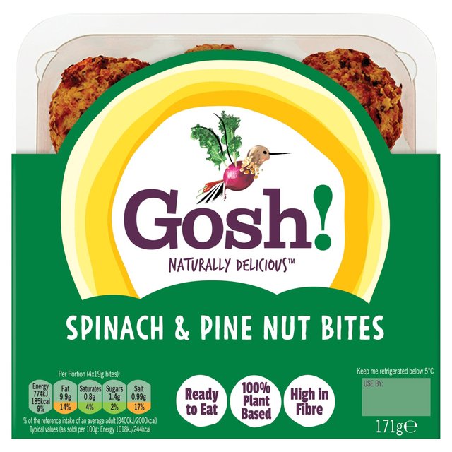 Gosh! Spinach & Pine Nut Falafel Bites   171g GOODS M&S   