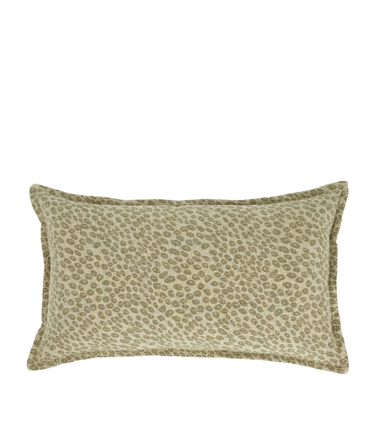 De Le Cuona Linen Leopard Kanoko cushion 35cm x 60cm - British product