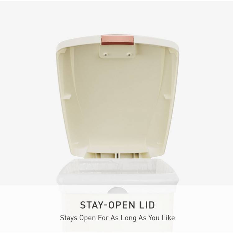 Simplehuman cream pedal bin 40 litre (British brand)