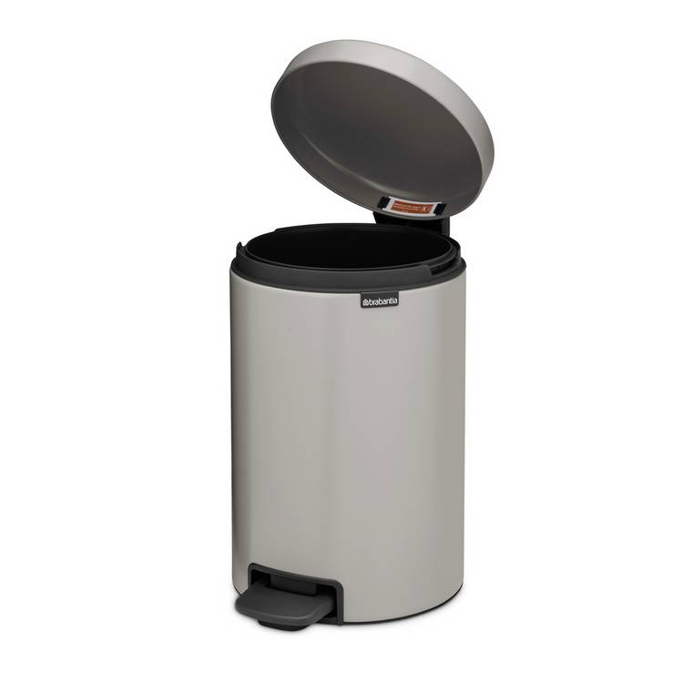 Brabantia NewIcon 12L pedal bin soft grey (British brand)