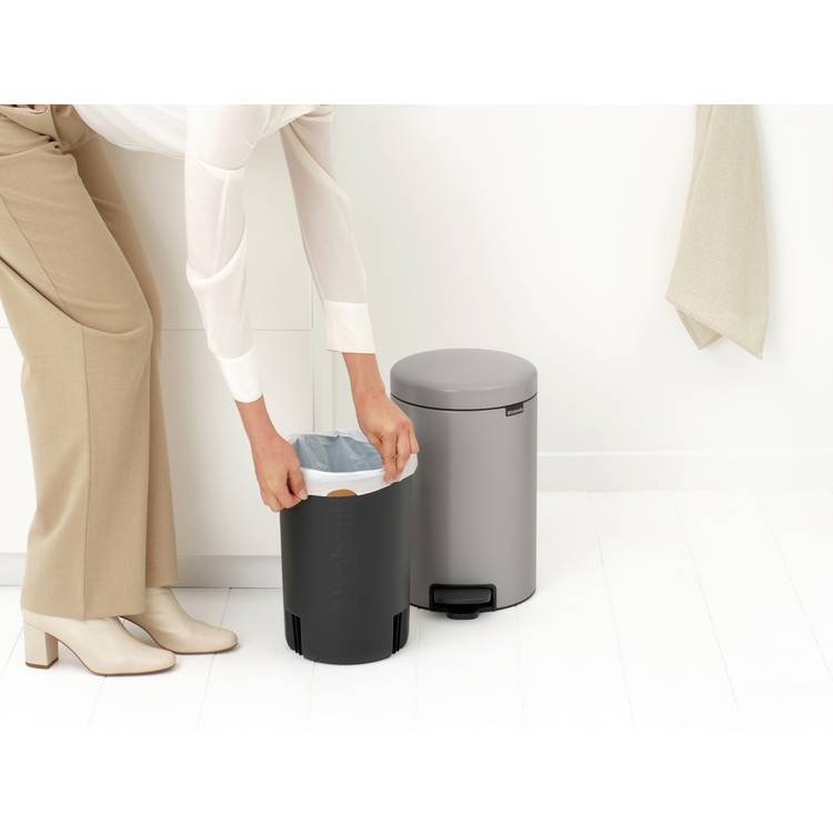 Brabantia NewIcon 12L pedal bin soft grey (British brand)