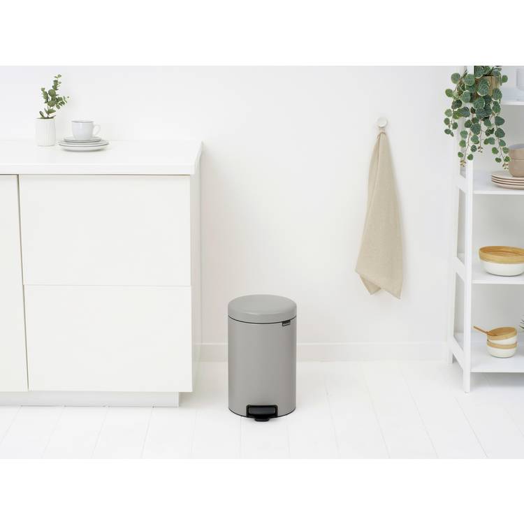 Brabantia NewIcon 12L pedal bin soft grey (British brand)