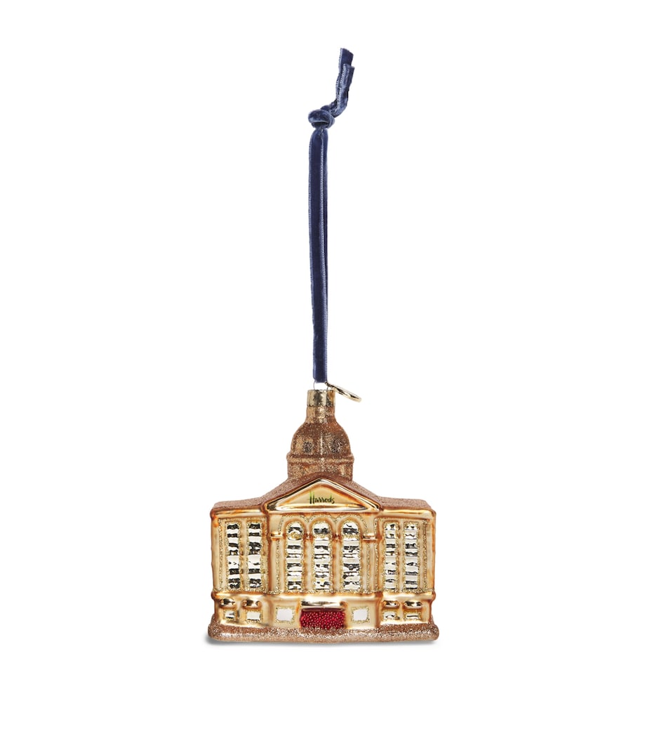 Harrods glass building tree decoration (British brand)