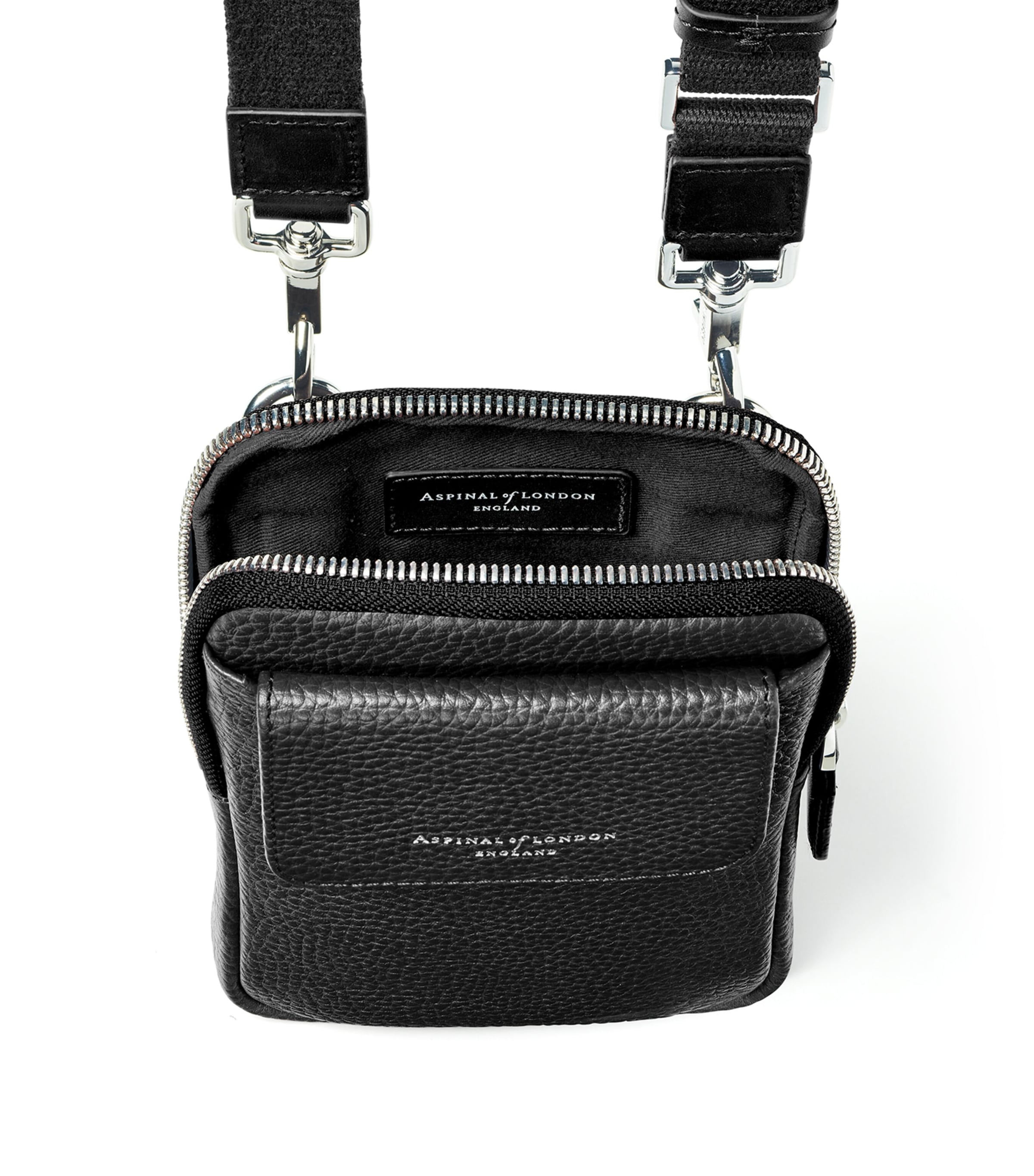 Aspinal of London leather cross-body phone pouch (British brand)