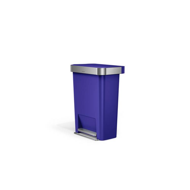 Simplehuman indigo blue pedal bin 45 litre (British brand)