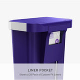 Simplehuman indigo blue pedal bin 45 litre (British brand)