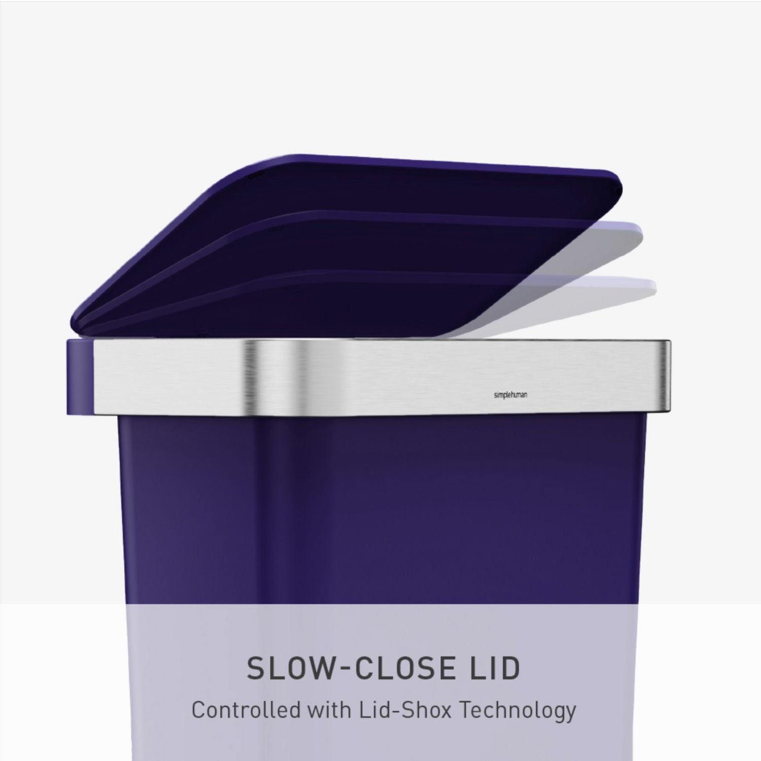 Simplehuman indigo blue pedal bin 45 litre (British brand)