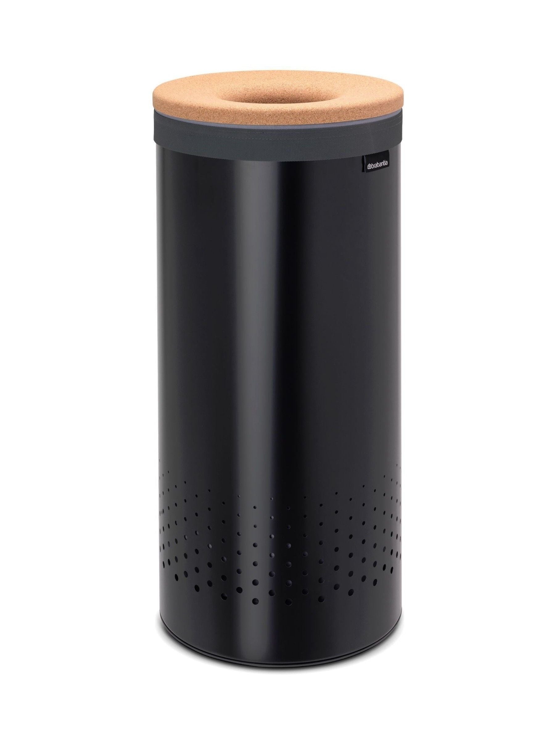 Brabantia vaskekurv Matt Svart Korklokk 35L, UK-versjon