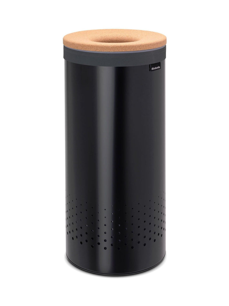 Brabantia vaskekurv Matt Svart Korklokk 35L, UK-versjon