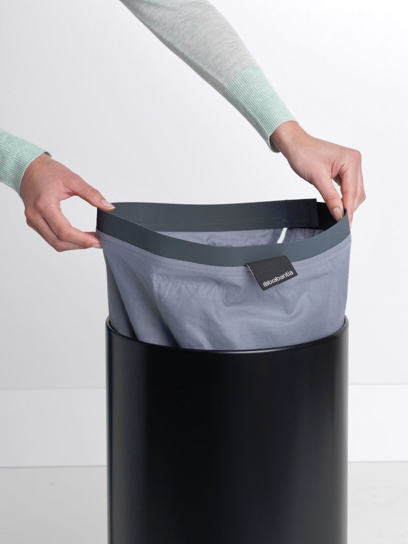 Brabantia vaskekurv Matt Svart Korklokk 35L, UK-versjon